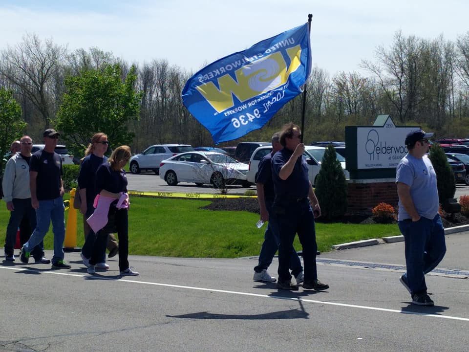 1199 SEIU-Represented Nursing Home Workers Picket Elderwood Skilling Nursing Facility In Western New York Following Management’s Refusal To Bargain First Contract